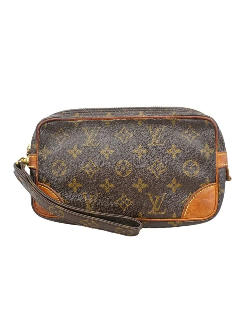 Louis Vuitton Clutch Monogram Marly Dragonne PM Brown